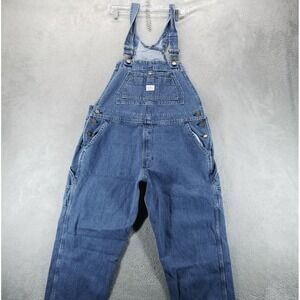 Key Bib Overalls 38x30 Blue Carpenter American‎ Workwear Construction